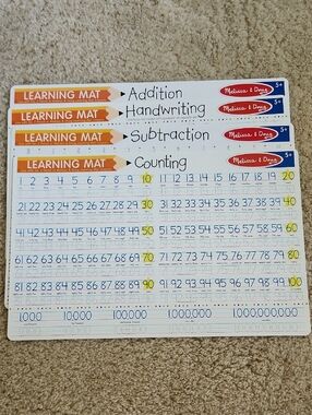 Set Of 4 Melissa And Doug Learning Mats